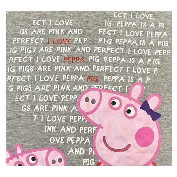 Peppa Pig Shirt Girls graphic tee shirt Size 6 - Picture 5 of 6